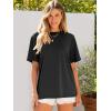 image:imageANRABESS Womens Oversized Tee Shirts Comfy Fabric Loose Fit Top AllDay Cozy for Gym Lounge Office Versatile Casual WearBlack
