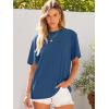 image:imageANRABESS Womens Oversized Tee Shirts Comfy Fabric Loose Fit Top AllDay Cozy for Gym Lounge Office Versatile Casual WearCerulean