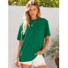 image:imageANRABESS Womens Oversized Tee Shirts Comfy Fabric Loose Fit Top AllDay Cozy for Gym Lounge Office Versatile Casual WearGreen