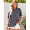 image:imageANRABESS Womens Oversized Tee Shirts Comfy Fabric Loose Fit Top AllDay Cozy for Gym Lounge Office Versatile Casual WearGrey