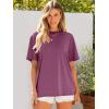 image:imageANRABESS Womens Oversized Tee Shirts Comfy Fabric Loose Fit Top AllDay Cozy for Gym Lounge Office Versatile Casual WearPurple
