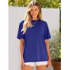 image:imageANRABESS Womens Oversized Tee Shirts Comfy Fabric Loose Fit Top AllDay Cozy for Gym Lounge Office Versatile Casual WearRoyal Blue