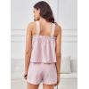 image:imageANRABESS Womens Pajama Sets Striped 2 Piece Pjs Summer Ruffle Cute Tank Top and Shorts Sleepwear 2026 Comfy Soft Lounge SetsPink White Stripe