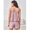 image:imageANRABESS Womens Pajama Sets Striped 2 Piece Pjs Summer Ruffle Cute Tank Top and Shorts Sleepwear 2026 Comfy Soft Lounge SetsRed White Stripe