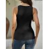 image:imageANRABESS Womens Ribbed Tank Top Scoop Neck Sleeveless Fitted Tee for Workout Going Out Casual amp Summer WearBlack