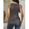 image:imageANRABESS Womens Ribbed Tank Top Scoop Neck Sleeveless Fitted Tee for Workout Going Out Casual amp Summer WearDeep Grey