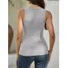 image:imageANRABESS Womens Ribbed Tank Top Scoop Neck Sleeveless Fitted Tee for Workout Going Out Casual amp Summer WearGrey