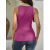 image:imageANRABESS Womens Ribbed Tank Top Scoop Neck Sleeveless Fitted Tee for Workout Going Out Casual amp Summer WearRose Purple