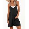 image:imageANRABESS Womens Rompers Summer Casual Loose Sleeveless Overalls Spaghetti Strap Shorts Jumpsuit 2026 Beach Vacation ClothesBlack
