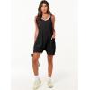 image:imageANRABESS Womens Rompers Summer Casual Loose Sleeveless Overalls Spaghetti Strap Shorts Jumpsuit 2026 Beach Vacation ClothesBlack