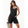 image:imageANRABESS Womens Rompers Summer Casual Loose Sleeveless Overalls Spaghetti Strap Shorts Jumpsuit 2026 Beach Vacation ClothesBlack