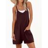 image:imageANRABESS Womens Rompers Summer Casual Loose Sleeveless Overalls Spaghetti Strap Shorts Jumpsuit 2026 Beach Vacation ClothesBurgundy