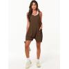 image:imageANRABESS Womens Rompers Summer Casual Loose Sleeveless Overalls Spaghetti Strap Shorts Jumpsuit 2026 Beach Vacation ClothesCoffee