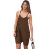 image:imageANRABESS Womens Rompers Summer Casual Loose Sleeveless Overalls Spaghetti Strap Shorts Jumpsuit 2026 Beach Vacation ClothesCoffee