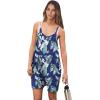 image:imageANRABESS Womens Rompers Summer Casual Loose Sleeveless Overalls Spaghetti Strap Shorts Jumpsuit 2026 Beach Vacation ClothesGreen Leaves