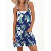 image:imageANRABESS Womens Rompers Summer Casual Loose Sleeveless Overalls Spaghetti Strap Shorts Jumpsuit 2026 Beach Vacation ClothesGreen Leaves