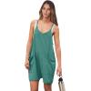 image:imageANRABESS Womens Rompers Summer Casual Loose Sleeveless Overalls Spaghetti Strap Shorts Jumpsuit 2026 Beach Vacation ClothesLake Green