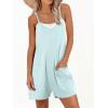 image:imageANRABESS Womens Rompers Summer Casual Loose Sleeveless Overalls Spaghetti Strap Shorts Jumpsuit 2026 Beach Vacation ClothesMint Green