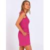 image:imageANRABESS Womens Rompers Summer Casual Smocked Square Neck Sleeveless Loose Shorts Jumpsuit 2026 Beach Vacation ClothesHot Pink