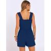 image:imageANRABESS Womens Rompers Summer Casual Smocked Square Neck Sleeveless Loose Shorts Jumpsuit 2026 Beach Vacation ClothesNavy Blue