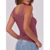 image:imageANRABESS Womens Sleeveless Scoop Neck Tank Top Ribbed Fitted Summer Basic Slim Cute Tops 2026Brick Red