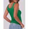 image:imageANRABESS Womens Sleeveless Scoop Neck Tank Top Ribbed Fitted Summer Basic Slim Cute Tops 2026Bright Green