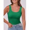 image:imageANRABESS Womens Sleeveless Scoop Neck Tank Top Ribbed Fitted Summer Basic Slim Cute Tops 2026Bright Green