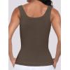 image:imageANRABESS Womens Sleeveless Scoop Neck Tank Top Ribbed Fitted Summer Basic Slim Cute Tops 2026Brown