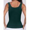 image:imageANRABESS Womens Sleeveless Scoop Neck Tank Top Ribbed Fitted Summer Basic Slim Cute Tops 2026Forest Green