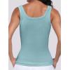 image:imageANRABESS Womens Sleeveless Scoop Neck Tank Top Ribbed Fitted Summer Basic Slim Cute Tops 2026Light Blue