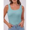 image:imageANRABESS Womens Sleeveless Scoop Neck Tank Top Ribbed Fitted Summer Basic Slim Cute Tops 2026Light Blue