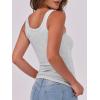 image:imageANRABESS Womens Sleeveless Scoop Neck Tank Top Ribbed Fitted Summer Basic Slim Cute Tops 2026Light Gray