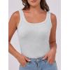 image:imageANRABESS Womens Sleeveless Scoop Neck Tank Top Ribbed Fitted Summer Basic Slim Cute Tops 2026Light Gray