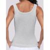 image:imageANRABESS Womens Sleeveless Scoop Neck Tank Top Ribbed Fitted Summer Basic Slim Cute Tops 2026Light Gray