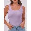 image:imageANRABESS Womens Sleeveless Scoop Neck Tank Top Ribbed Fitted Summer Basic Slim Cute Tops 2026Light Purple