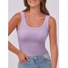 image:imageANRABESS Womens Sleeveless Scoop Neck Tank Top Ribbed Fitted Summer Basic Slim Cute Tops 2026Light Purple