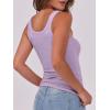 image:imageANRABESS Womens Sleeveless Scoop Neck Tank Top Ribbed Fitted Summer Basic Slim Cute Tops 2026Light Purple