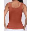 image:imageANRABESS Womens Sleeveless Scoop Neck Tank Top Ribbed Fitted Summer Basic Slim Cute Tops 2026Orange Red