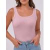 image:imageANRABESS Womens Sleeveless Scoop Neck Tank Top Ribbed Fitted Summer Basic Slim Cute Tops 2026Pink