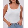 image:imageANRABESS Womens Sleeveless Scoop Neck Tank Top Ribbed Fitted Summer Basic Slim Cute Tops 2026White