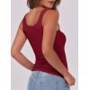 image:imageANRABESS Womens Sleeveless Scoop Neck Tank Top Ribbed Fitted Summer Basic Slim Cute Tops 2026Wine Red