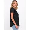 image:imageANRABESS Womens Spring Tops 2026 Short Sleeve Shirts Henley Dressy Casual Blouses V Neck Fashion Tunics Trendy Flowy ClothingBlack