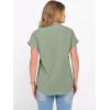 image:imageANRABESS Womens Spring Tops 2026 Short Sleeve Shirts Henley Dressy Casual Blouses V Neck Fashion Tunics Trendy Flowy ClothingGreen