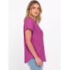 image:imageANRABESS Womens Spring Tops 2026 Short Sleeve Shirts Henley Dressy Casual Blouses V Neck Fashion Tunics Trendy Flowy ClothingHot Pink