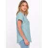 image:imageANRABESS Womens Spring Tops 2026 Short Sleeve Shirts Henley Dressy Casual Blouses V Neck Fashion Tunics Trendy Flowy ClothingLight Green Blue