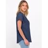 image:imageANRABESS Womens Spring Tops 2026 Short Sleeve Shirts Henley Dressy Casual Blouses V Neck Fashion Tunics Trendy Flowy ClothingNavy Blue