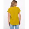 image:imageANRABESS Womens Spring Tops 2026 Short Sleeve Shirts Henley Dressy Casual Blouses V Neck Fashion Tunics Trendy Flowy ClothingYellow