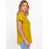image:imageANRABESS Womens Spring Tops 2026 Short Sleeve Shirts Henley Dressy Casual Blouses V Neck Fashion Tunics Trendy Flowy ClothingYellow