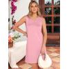 image:imageANRABESS Womens Summer Casual Beach Mini Dress 2026 Sleeveless V Neck Loose Split WrinkleFree Travel Vacation Short SundressPink