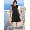 image:imageANRABESS Womens Summer Dress Ruffle Sleeve V Neck Midi Dresses Fashion Casual Fit Flowy Tiered Boho Beach Vacation SundressBlack